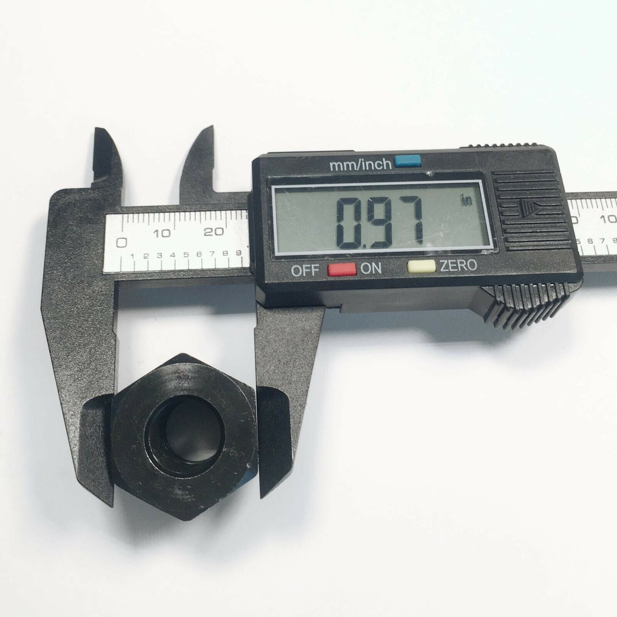 Steel Thread Adapter 1/2x28 to 3/4x16 Black Muzzle Fitting with Crush Washer
