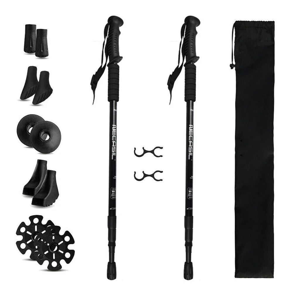 Lightweight Collapsible Hiking Poles with Anti-Shock & Ergonomic Grip