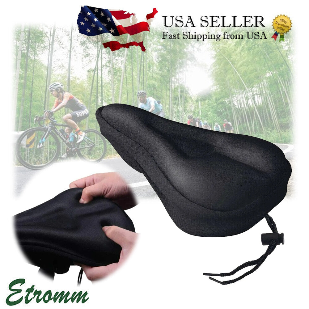 Gel Bicycle Seat Cover Wide Padded Saddle Cushion for Mountain Bike