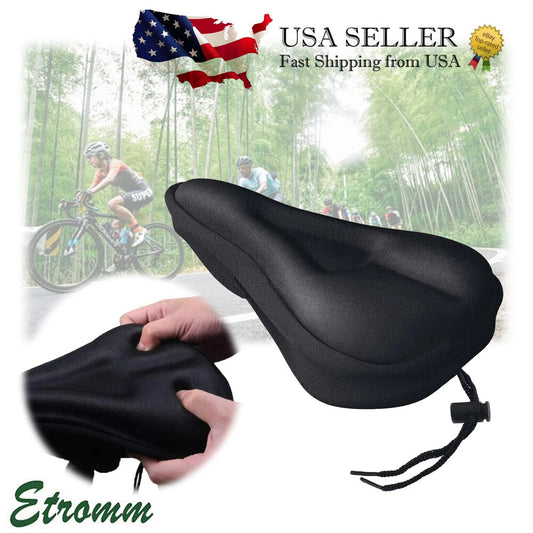 Gel Bicycle Seat Cover Wide Padded Saddle Cushion for Mountain Bike