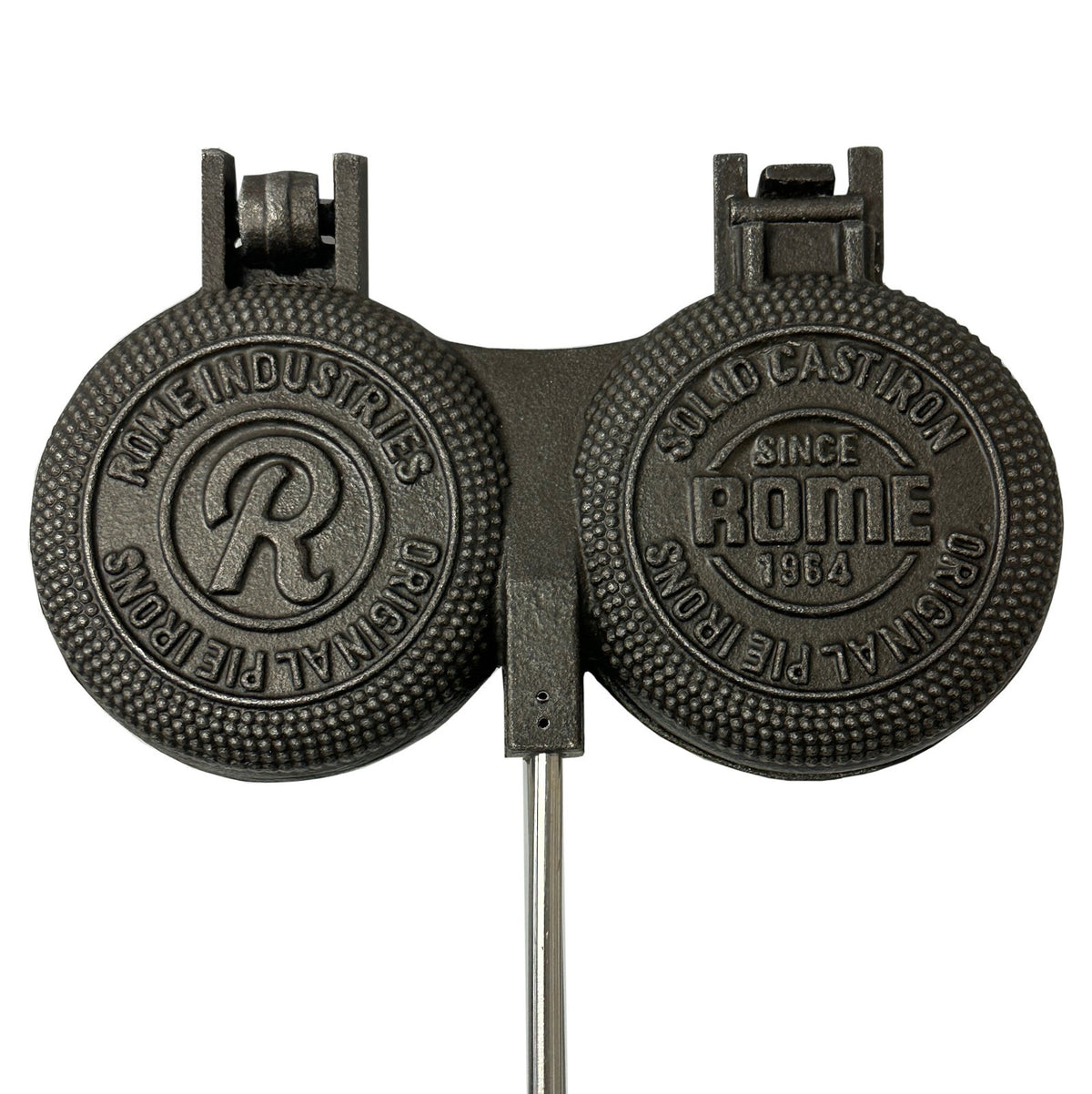Cast Iron Double Round Pie Iron for Campfire Sandwiches and Pies