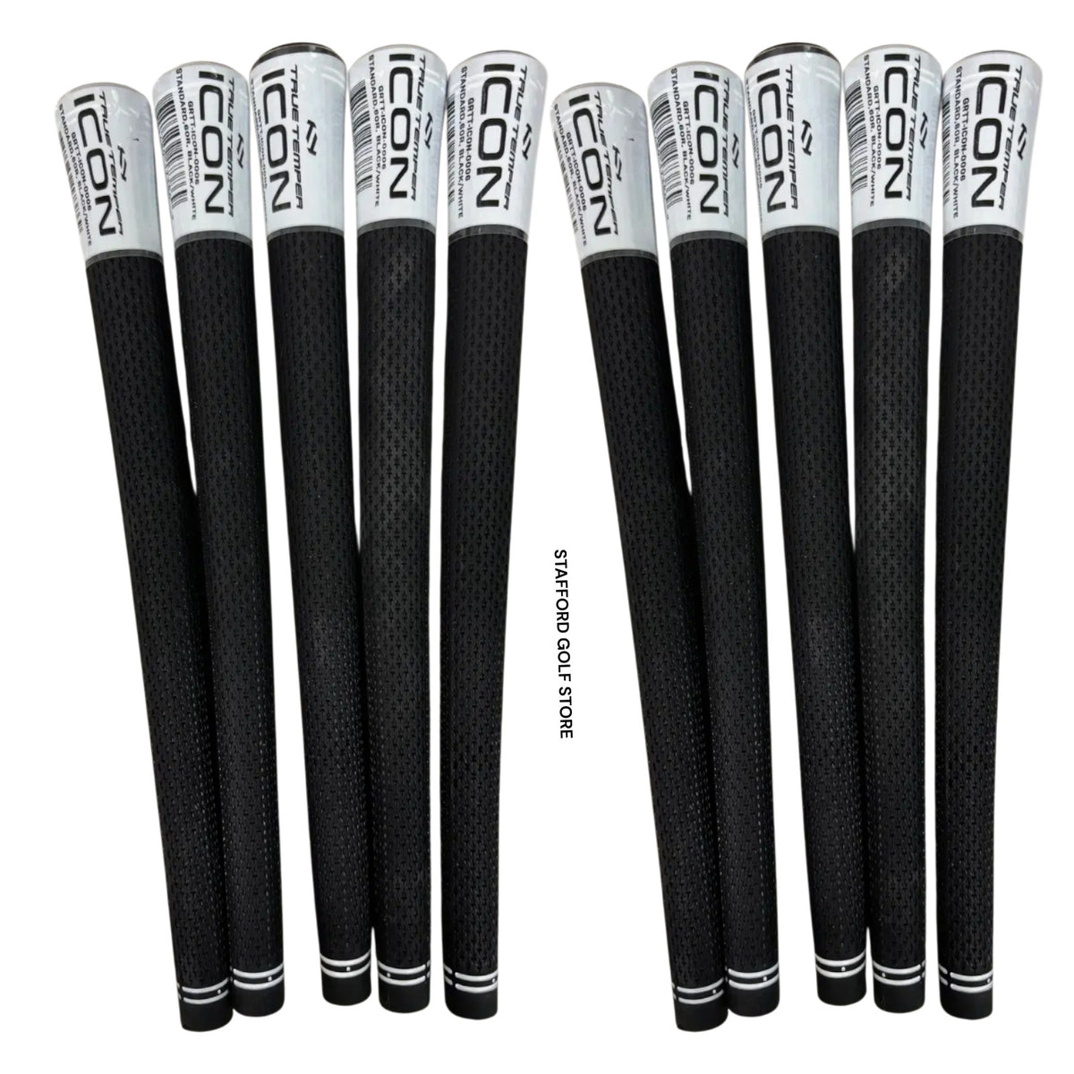 Golf Grip Set - True Temper ICON Midsize & Standard Rubber Grips for Clubs