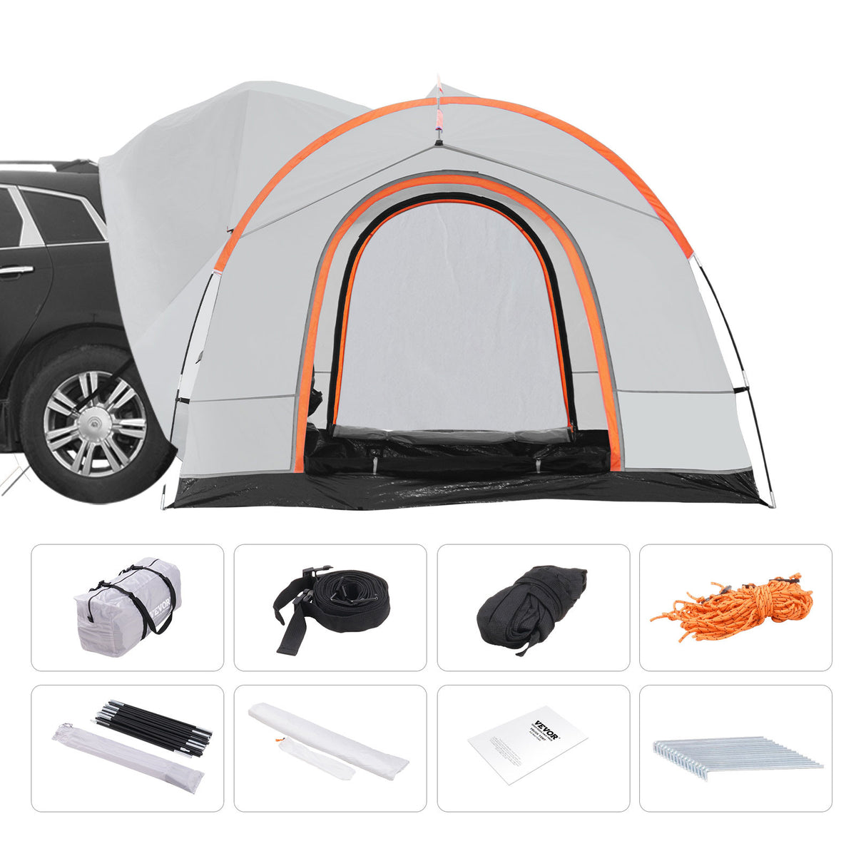 SUV Camping Tent Waterproof 8' x 8' for Jeep Wrangler Pick-up