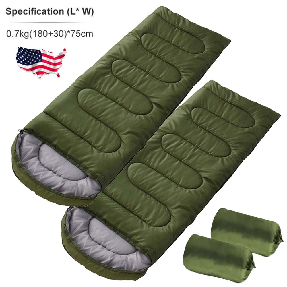 2PCS Adult Cold Weather Sleeping Bag Waterproof Winter Camping Bag