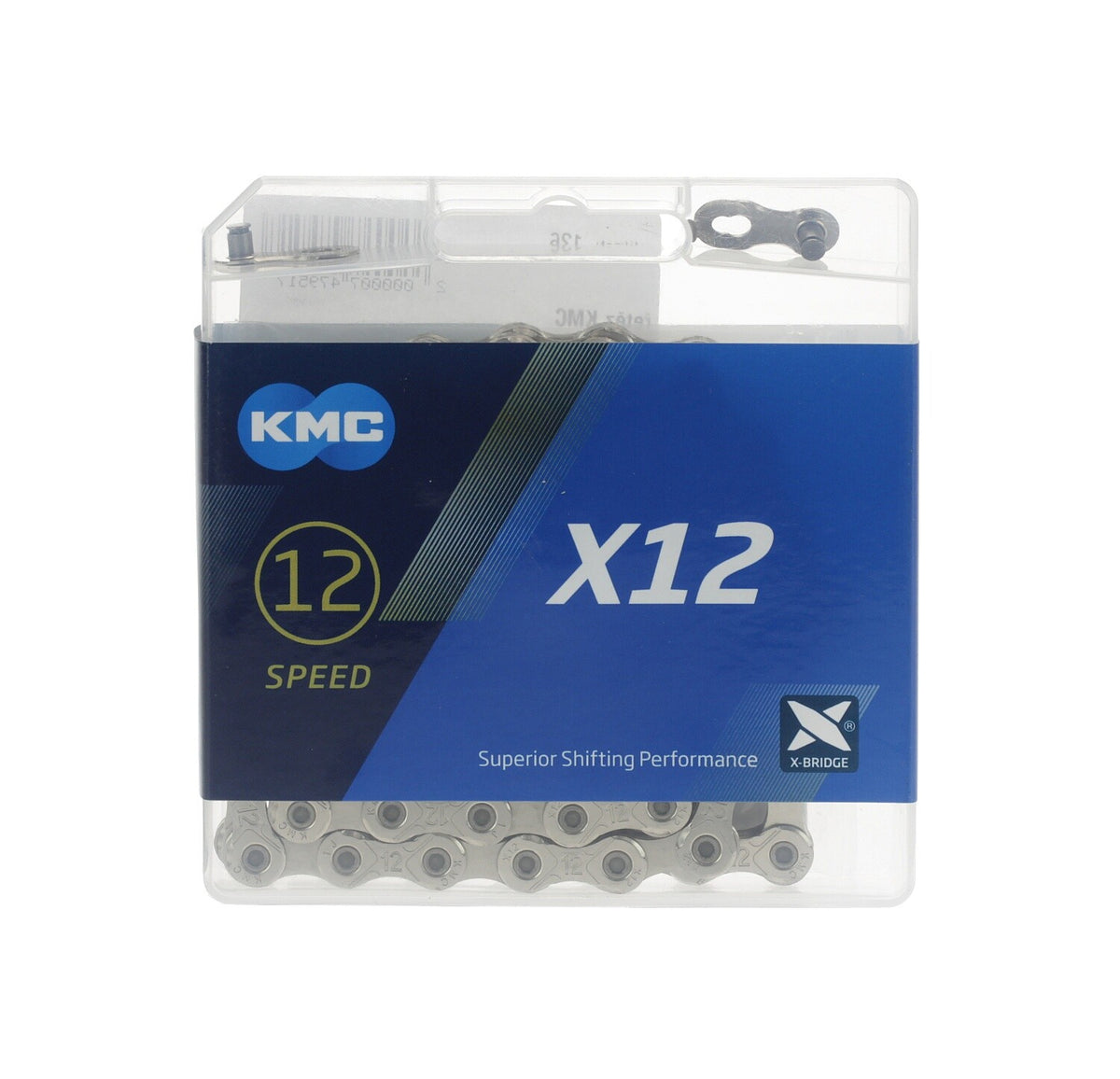 12-Speed Bike Chain 126L Silver for Road MTB Drivetrains - KMC X12