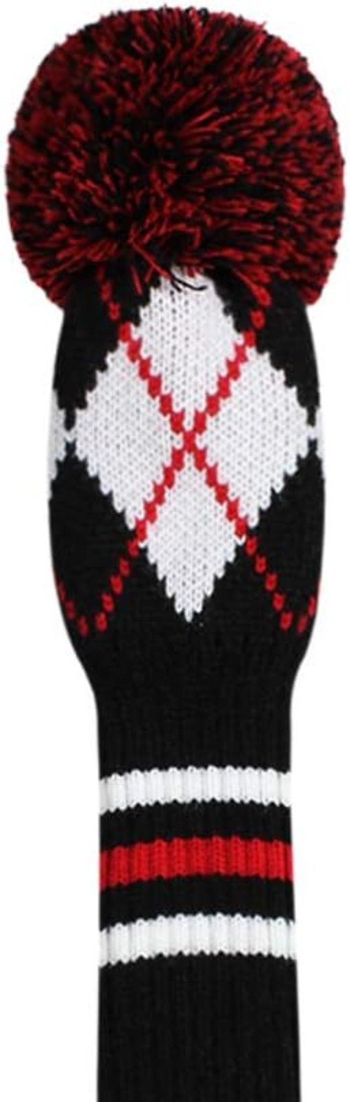 Soft Acrylic Fairway Wood Cover with Pom Pom & Rotating Tag - Golf Accessory