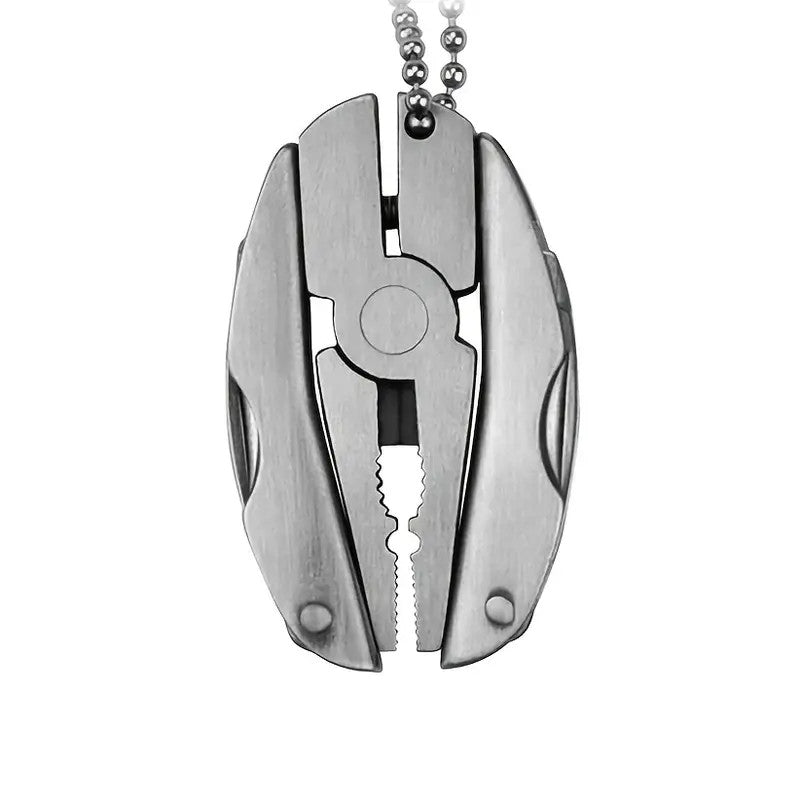 Portable Multi-Tool Pliers Knife Keychain Set - Stainless Steel, Outdoor