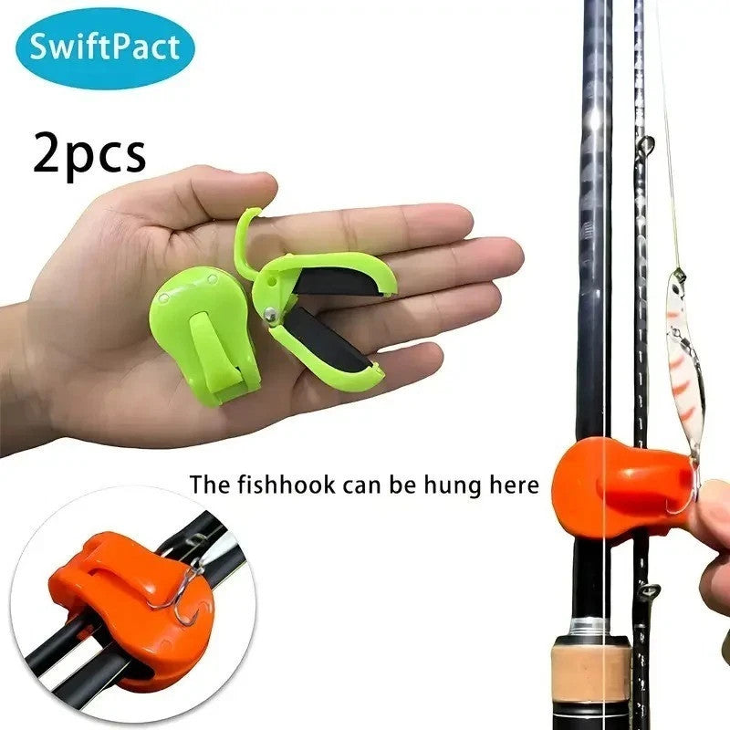 Fishing Rod Clip Holder Set 2PCS Quick Attach Tool-Free Rod Organizer