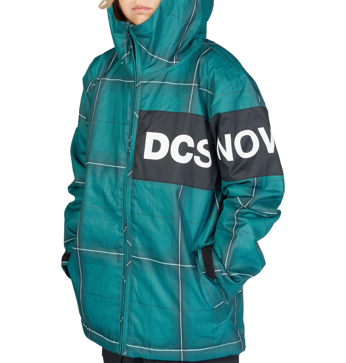 Youth Snowboard Jacket with Waterproof and Breathable Features - Plaid Botanical Garden, Medium (12)