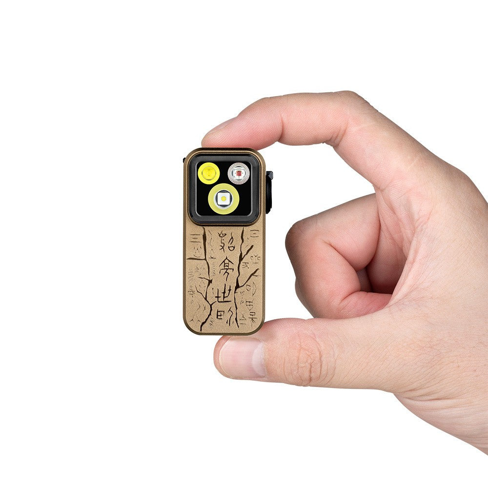LED Clip-On Flashlight with Flood, Spot, Red Light - 500 Lumens