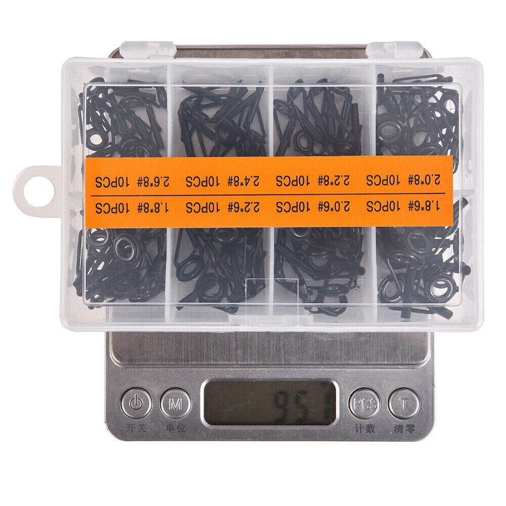 Ceramic Fishing Rod Guide Tips Set - 80Pcs Line Repair Kit for Fishing Rods