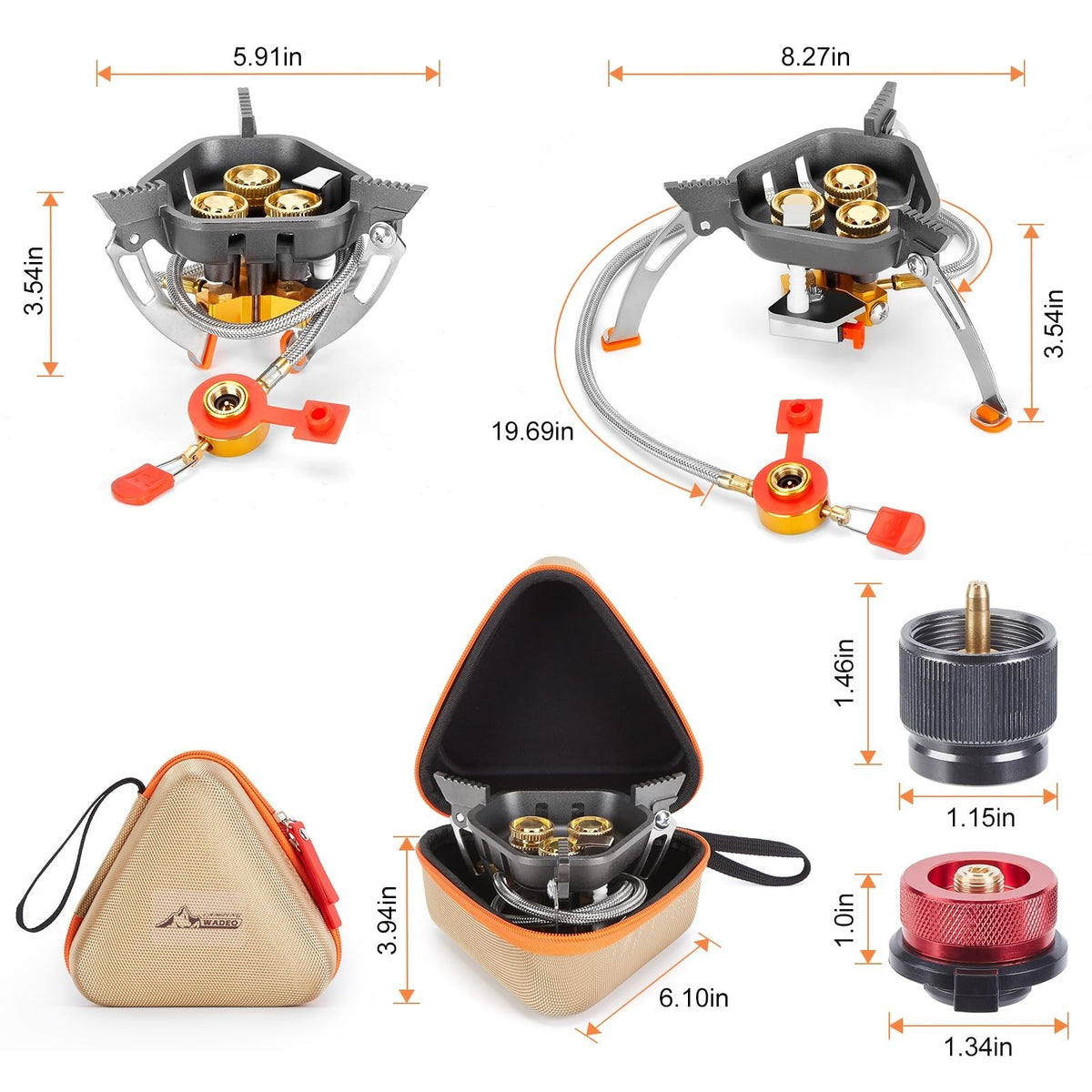 7200W Windproof Camping Stove for Outdoor Backpacking Hiking Picnic