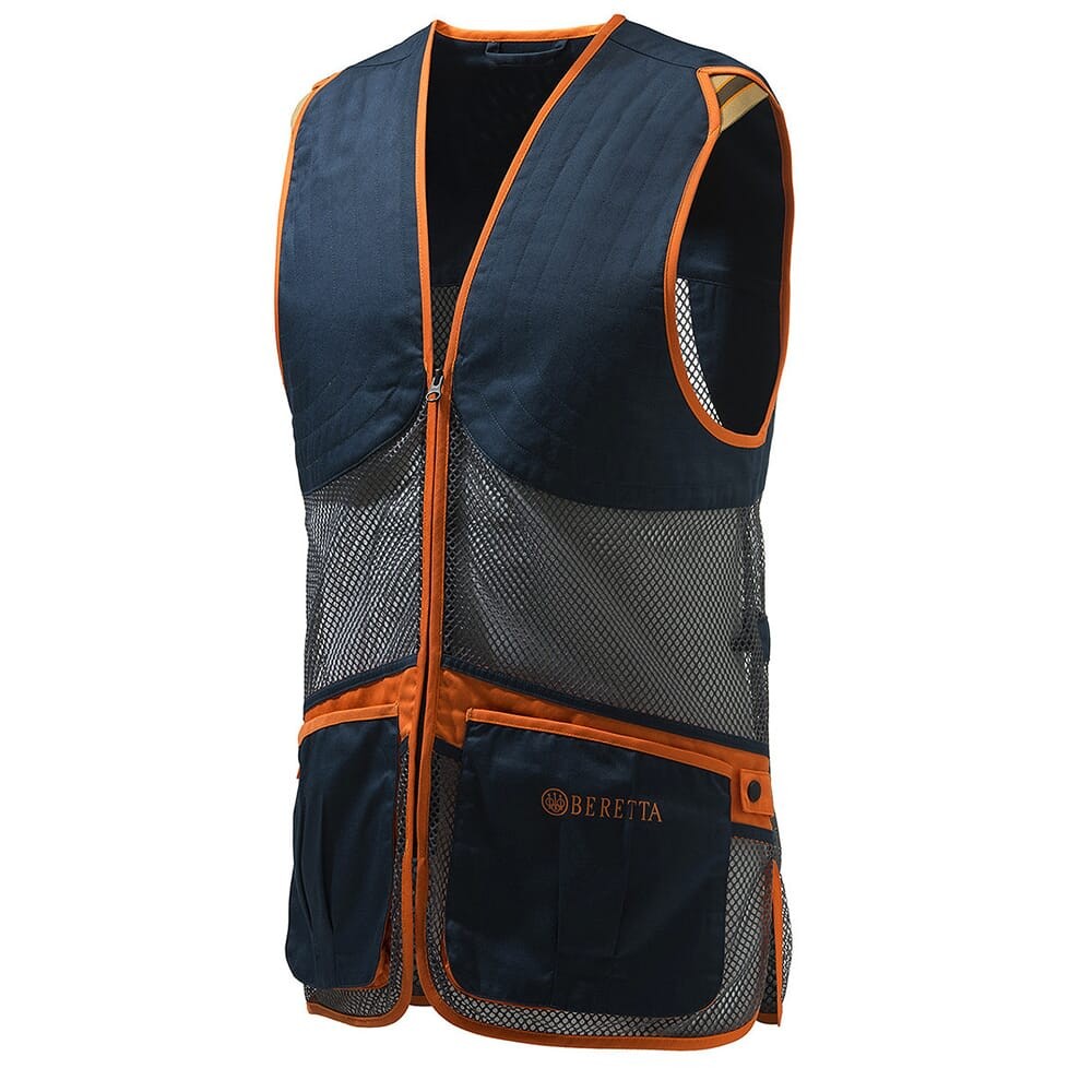 Beretta Full Mesh Shooting Vest with Pockets - Blue & Gray, Large