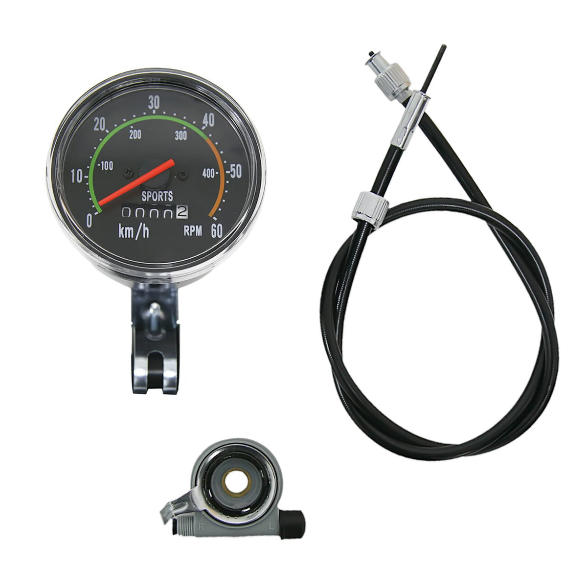 Analog Bicycle Speedometer Odometer with Hardware for Mountain & City Bikes