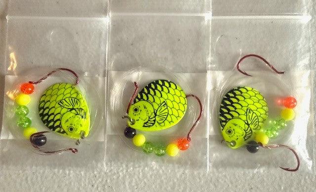 Walleye Crawler Harness Set with 36-Inch Length and #4 Colorado Blade - 30 Pack