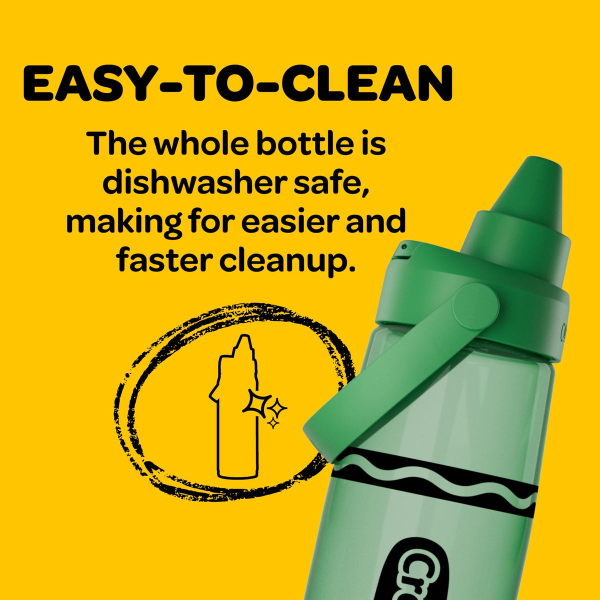 25oz Green Fast Flow Water Bottle with Chug Lid - Durable Tritan Material