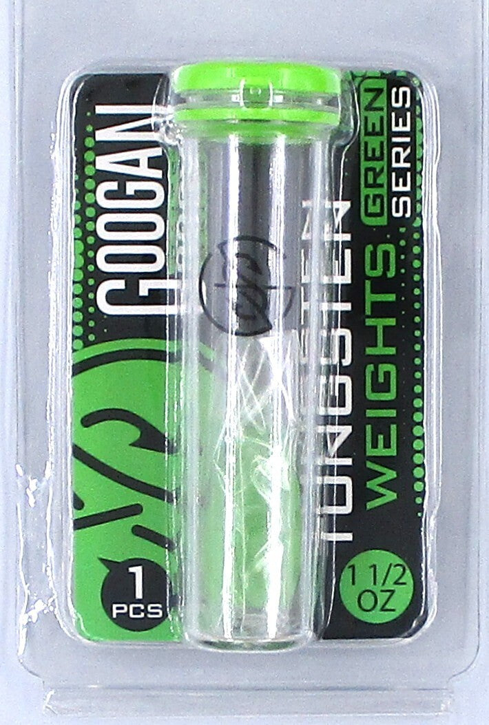 Fishing Tungsten Bullet Worm Weights 1.5 Oz - Green, Pack of 6