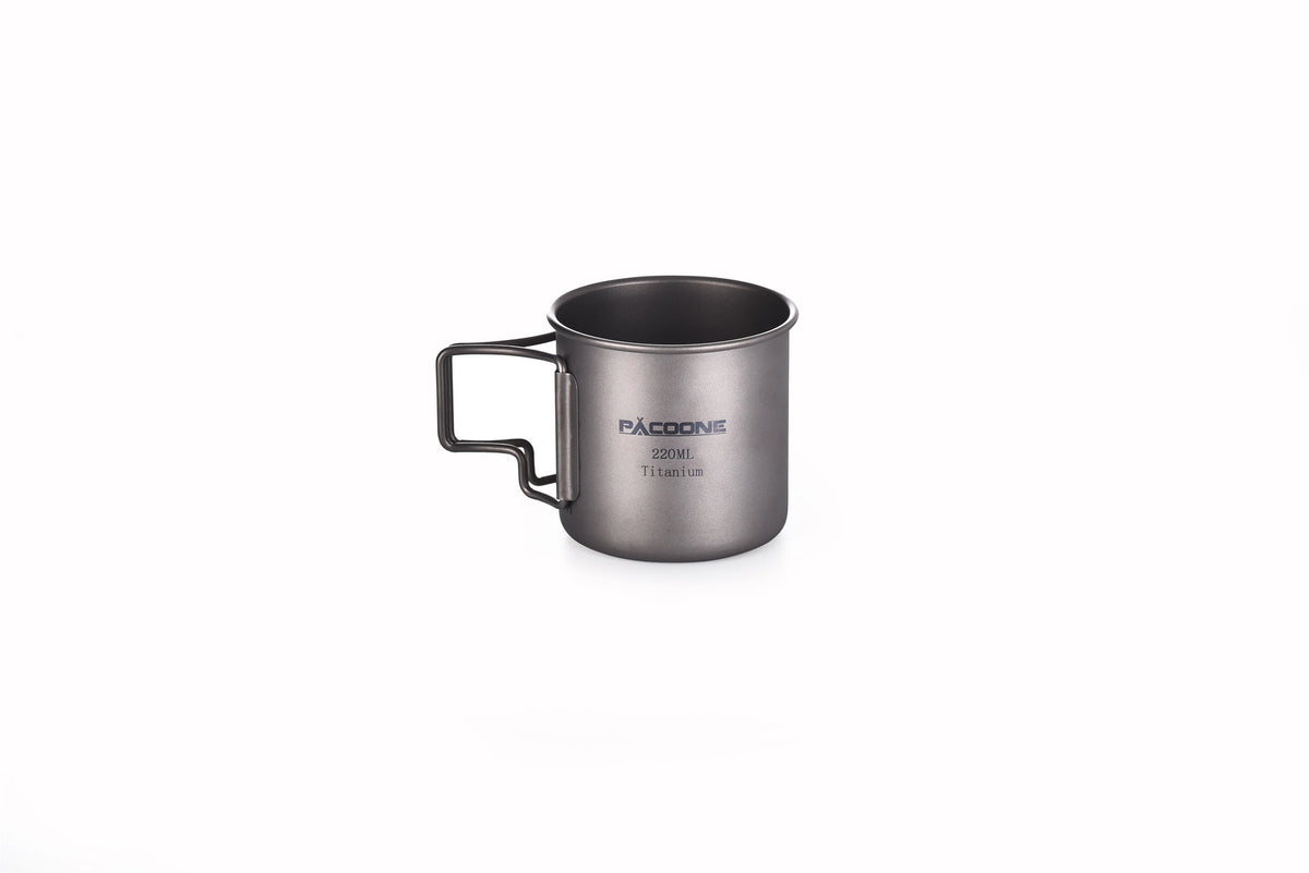 Portable Titanium Camping Mug Cup for Outdoor Travel - Multiple Sizes
