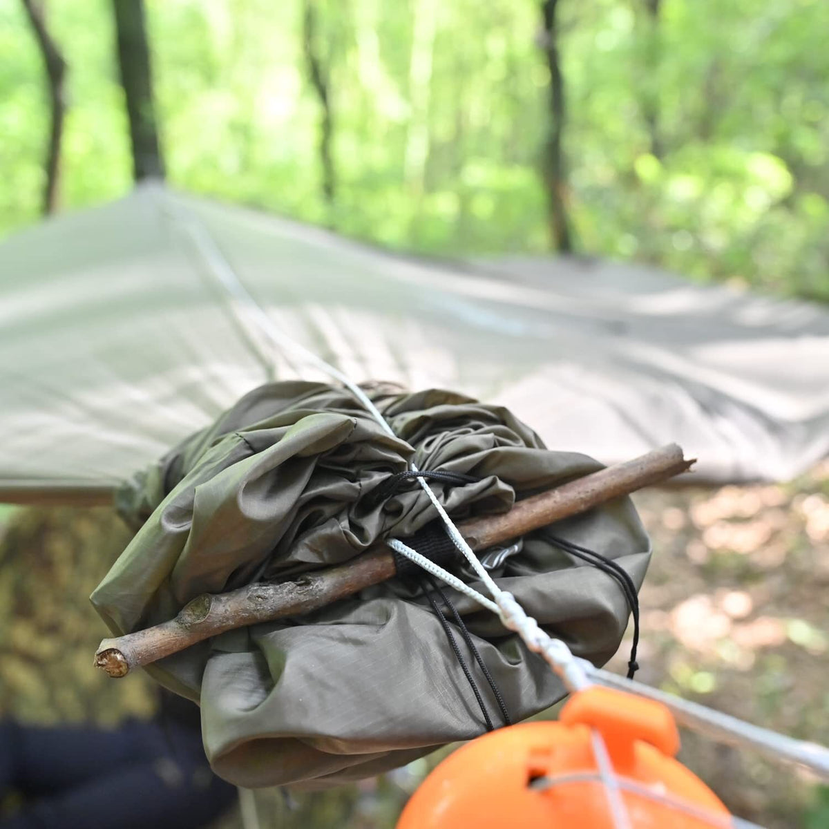 12ft Camping Tarp Sleeve Rain Fly for Hammocks and Tents - Water-Resistant, Easy Storage