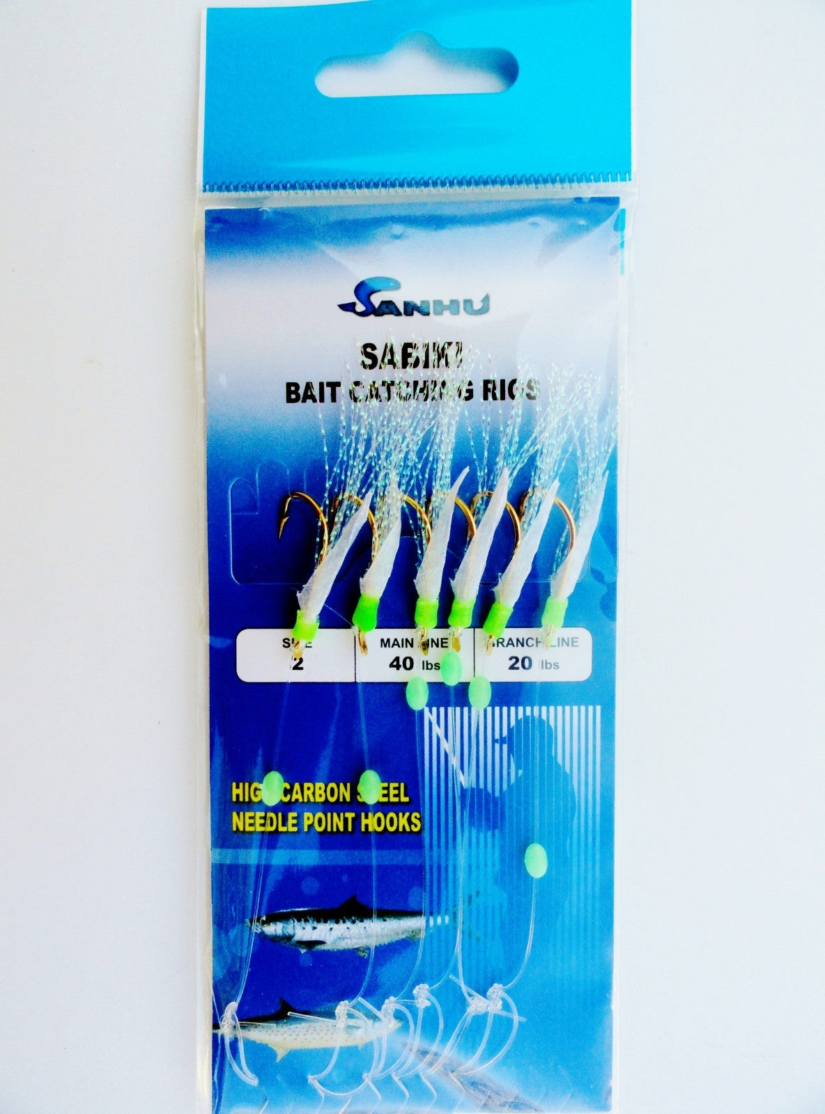 Sabiki Bait Rig with 6 Gold Hooks for Offshore Fishing - Multiple Sizes & Pack Quantities