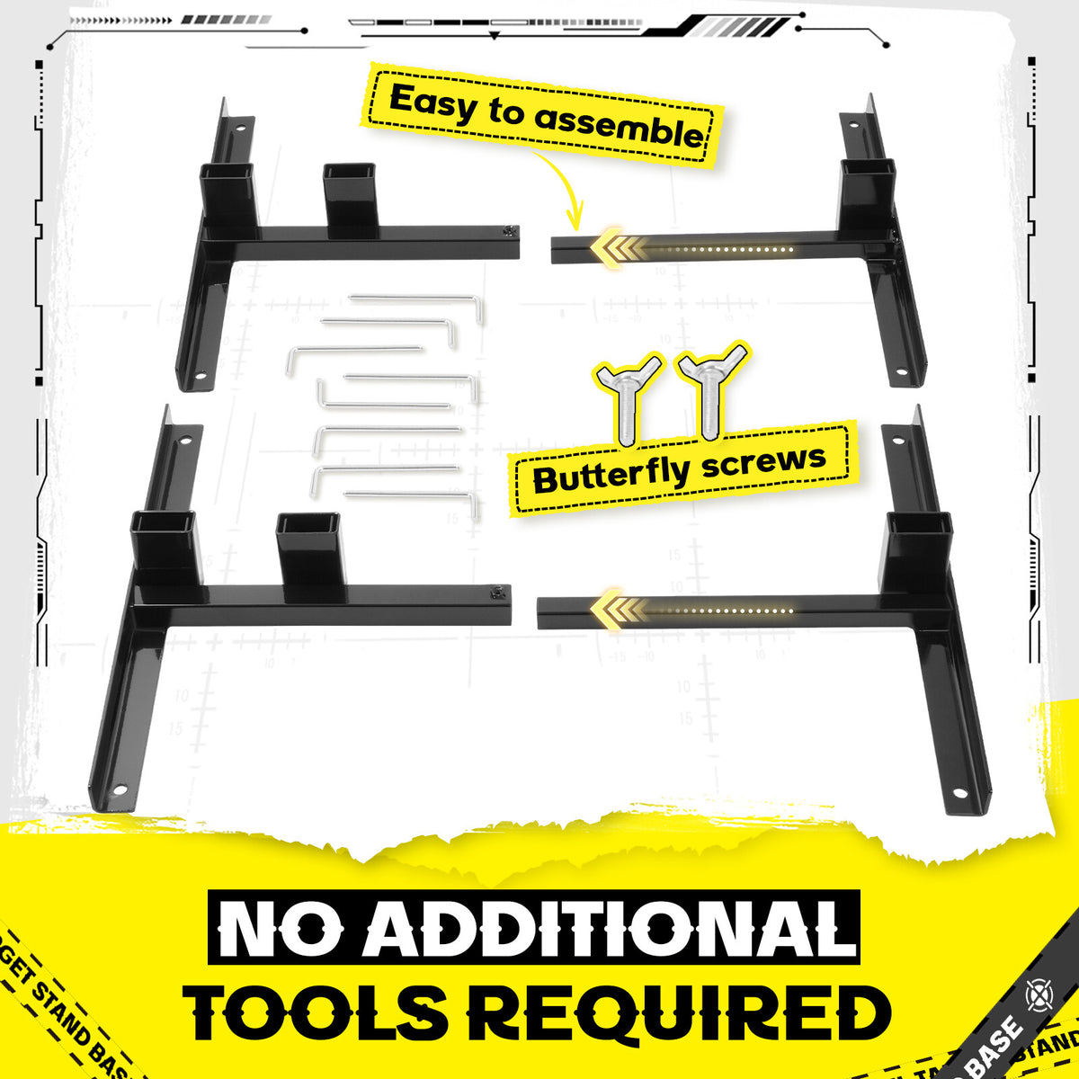 Adjustable Steel Target Stand Base for Paper Silhouette Shooting 2-Pack