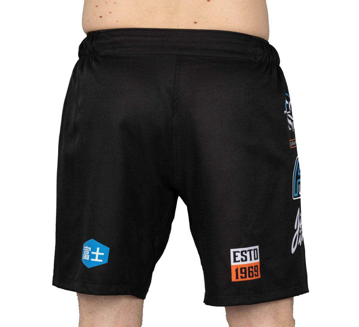 Grappling Fight Shorts for MMA BJJ No-Gi Competition - Black