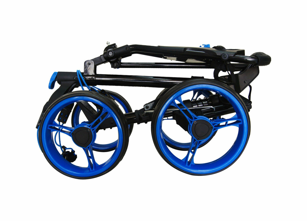 Quick-Fold 4 Wheel Folding Golf Push Cart with Foot Brake and Adjustable Handle