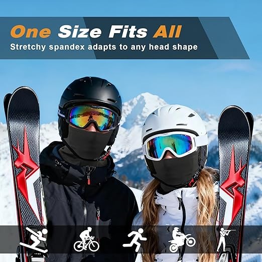 Winter Face Mask with Eyeglass Holes for Skiing Snowboarding & Motorcycles