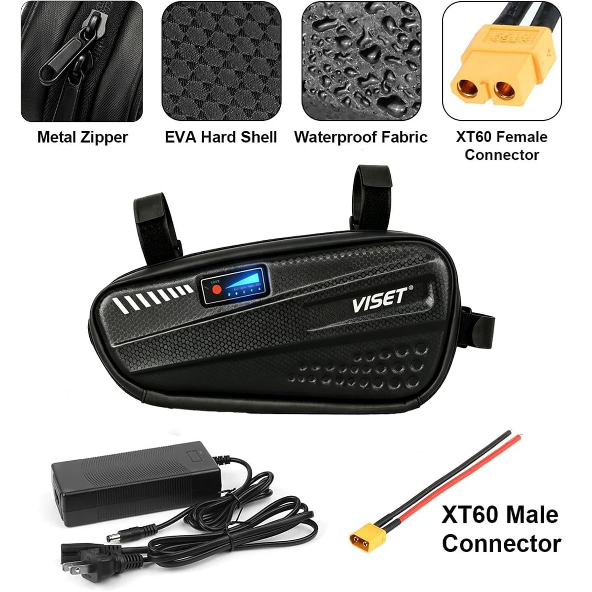 48V 10Ah Lithium Battery Pack with Waterproof Triangle Bag for E-Bikes and Electric Vehicles
