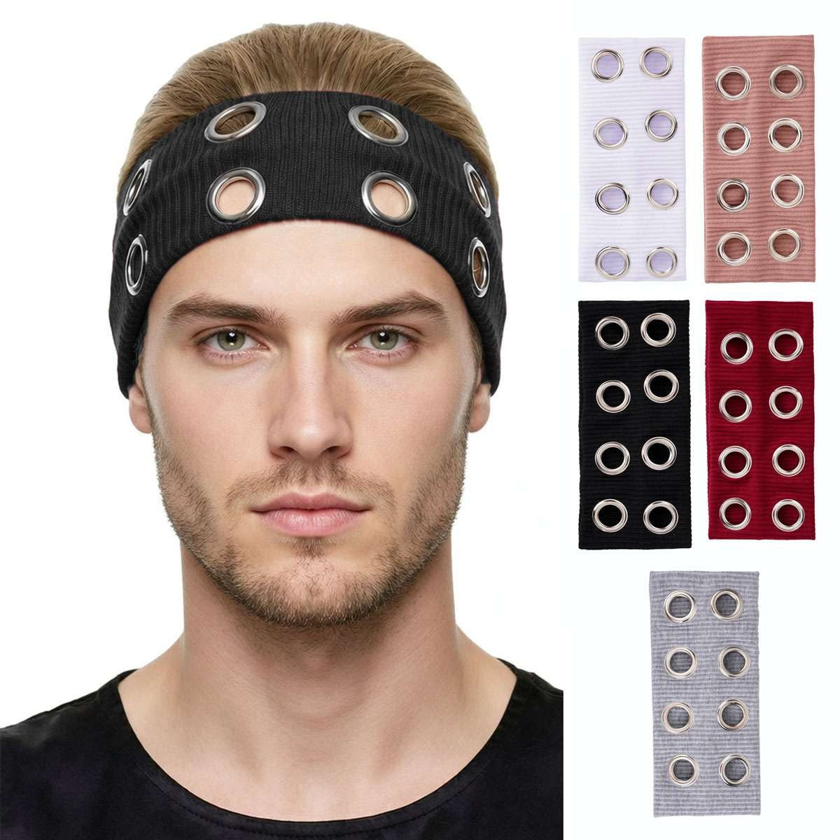 Unisex Wide Elastic Sports Headband for Men Women Moisture Wicking Sweat Band