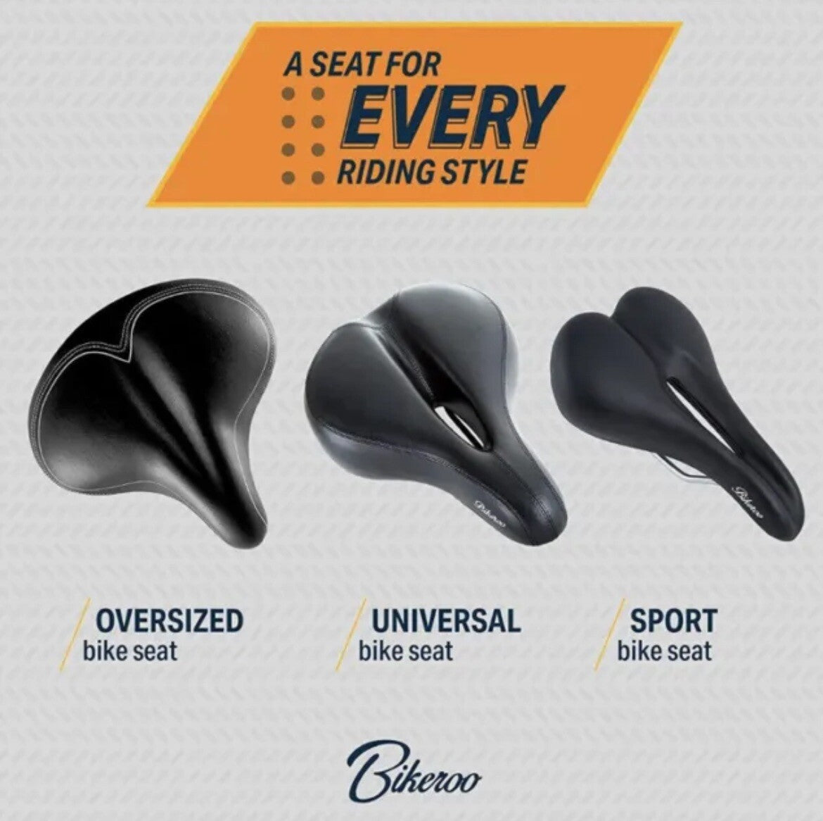 Oversized Bike Seat with Elastomer Springs for Comfort - Universal Fit