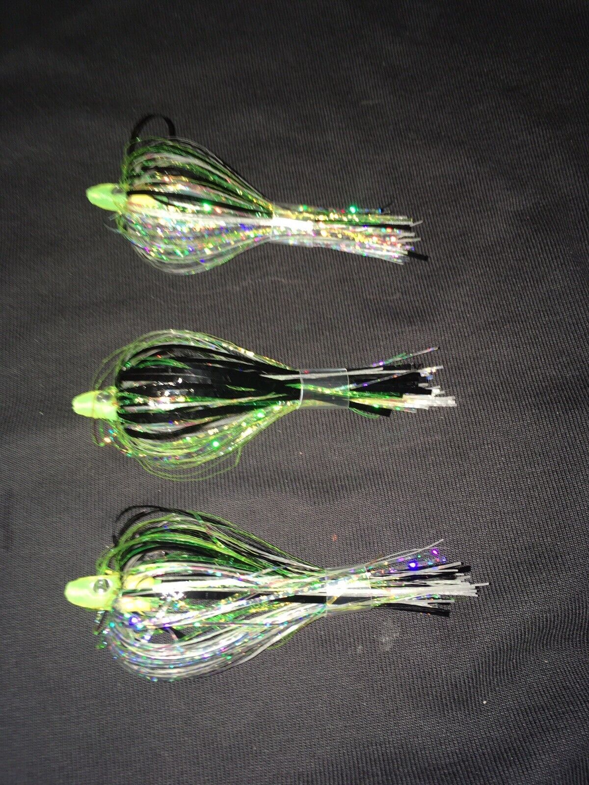 Salmon Trolling Flies Pack of 3 - Alewife Series Rigged Lures for Salmon Fishing