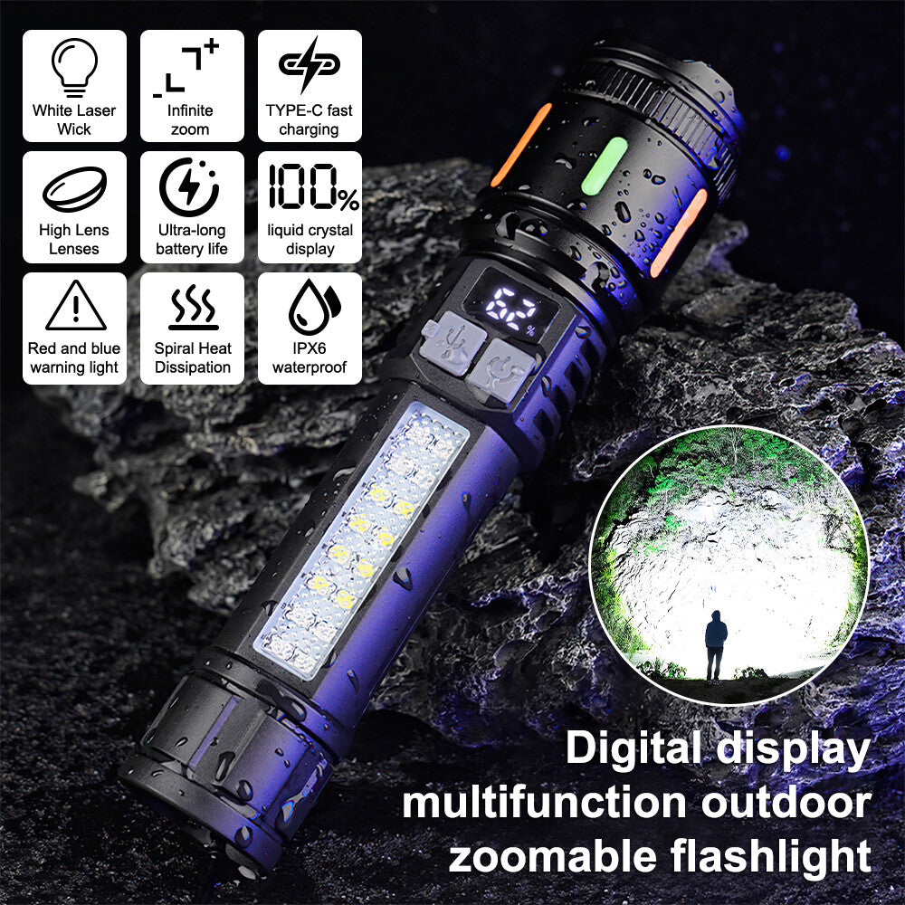 Super Bright Rechargeable LED Tactical Flashlight 990000000 Lumens Waterproof Zoomable Work Light