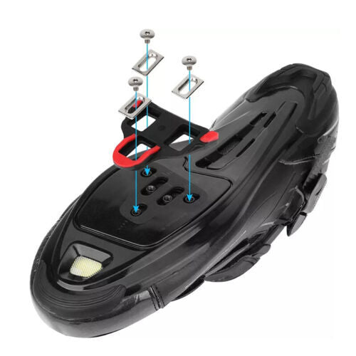 Road Bike Pedals and Cleats Set - Shimano SPD-SL 2° Float Blue & Black