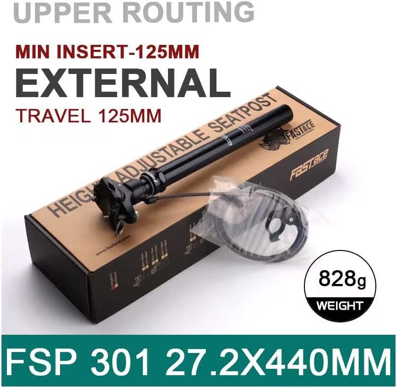 Dropper Seatpost MTB 125mm Travel - 27.2/30.9/31.6mm with External/Internal Cable Routing