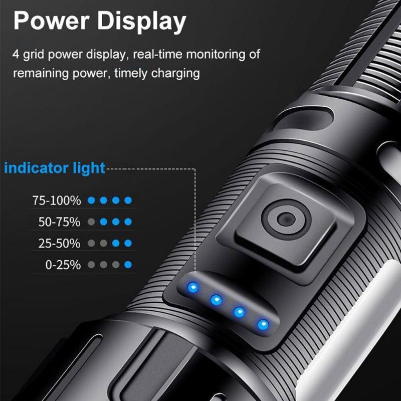 High Power USB Rechargeable LED Tactical Flashlight Camping Light 9900000LM