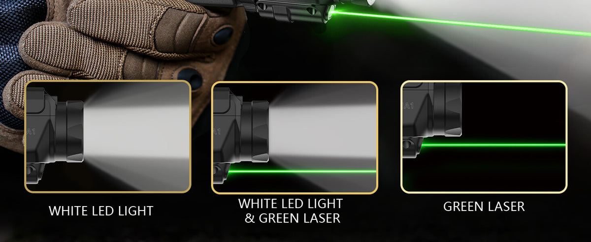 Laser Light Combo Holster for SD9VE/SD40VE with 800-Lumen Flashlight & Green Laser