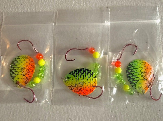 Walleye Crawler Harness Set with 36-Inch Length and #4 Colorado Blade - 30 Pack