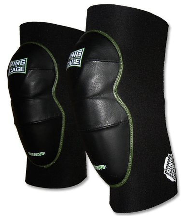 Leather Knee Pads for MMA Grappling and Jiu Jitsu - X-Large