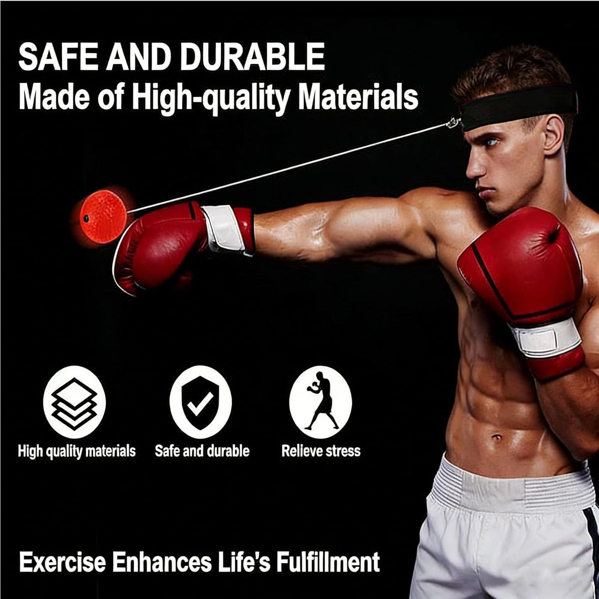 Boxing Reflex Ball with Adjustable Headband Speed Training Equipment