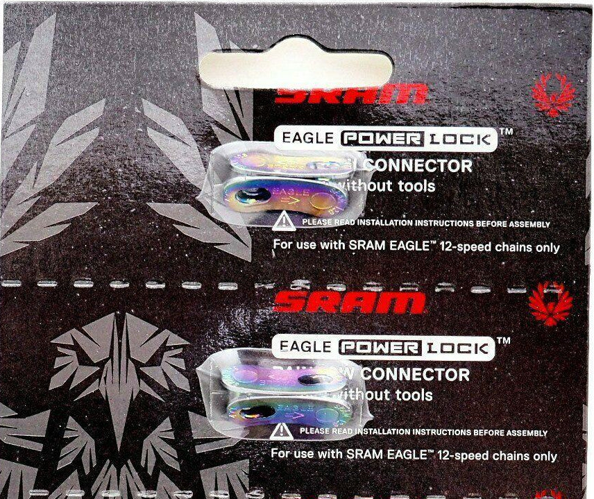 Cycling PowerLock Chain Link Set for SRAM Eagle 12-Speed - Silver & Rainbow