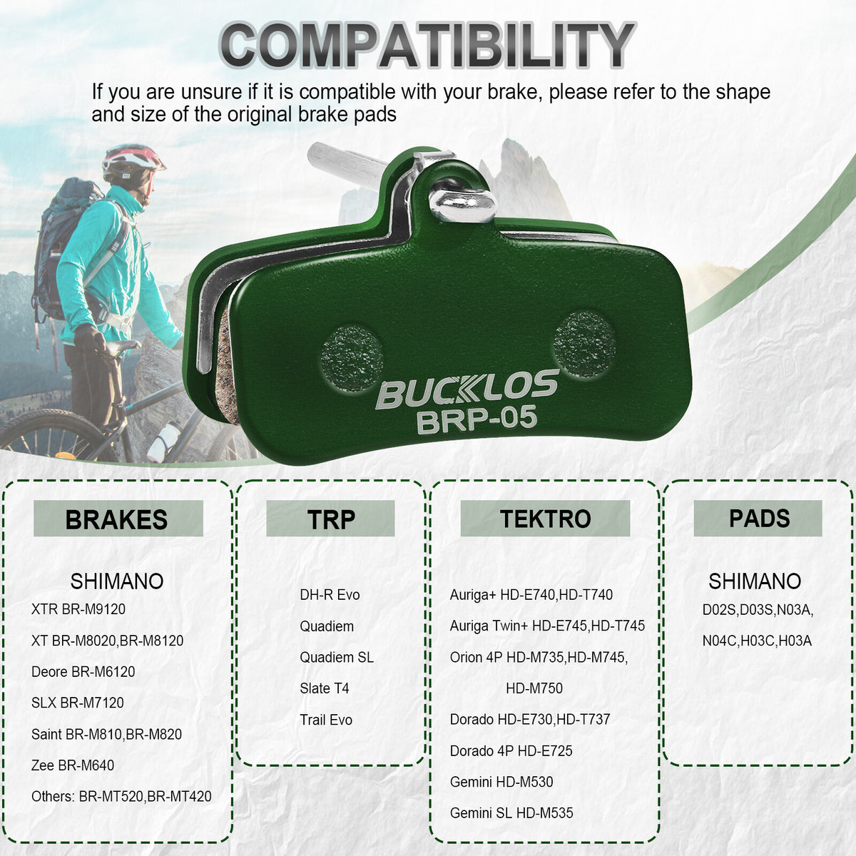 2 Pairs Ceramic Disc Brake Pads for E-Bike Hydraulic Brakes SHIMANO M8120 M7120