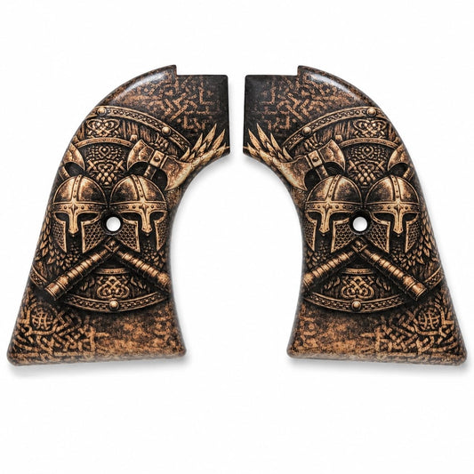 Heritage Rough Rider Gun Grips with Crusader Helmet Artwork for .22 LR & Magnum Revolvers