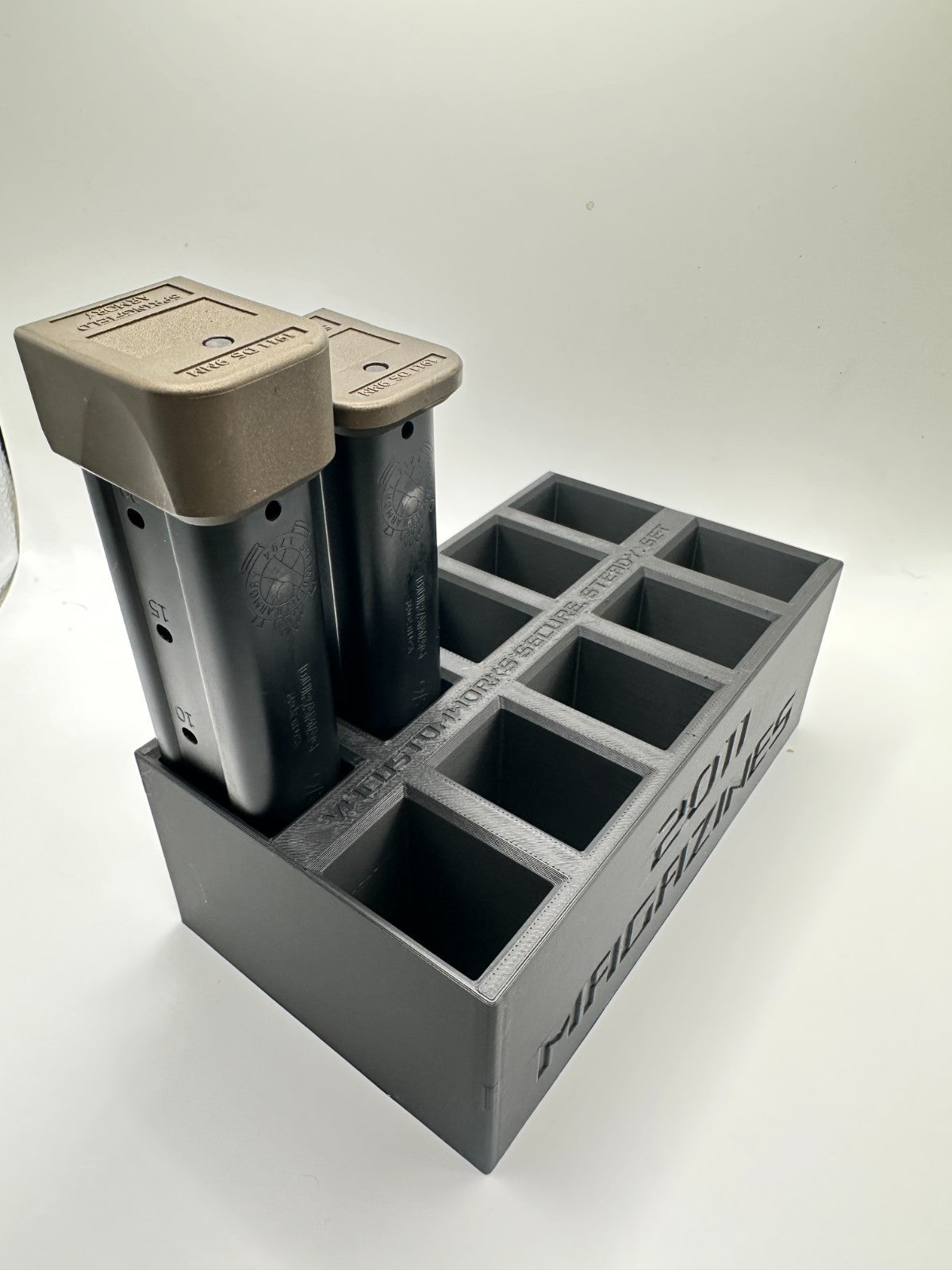 Heavy Duty 10-Slot Magazine Holder for 1911 Double-Stack Magazines