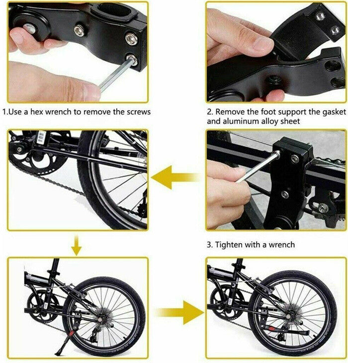 Adjustable Aluminum Bicycle Kickstand for 22-29 Inch Mountain & Road Bikes