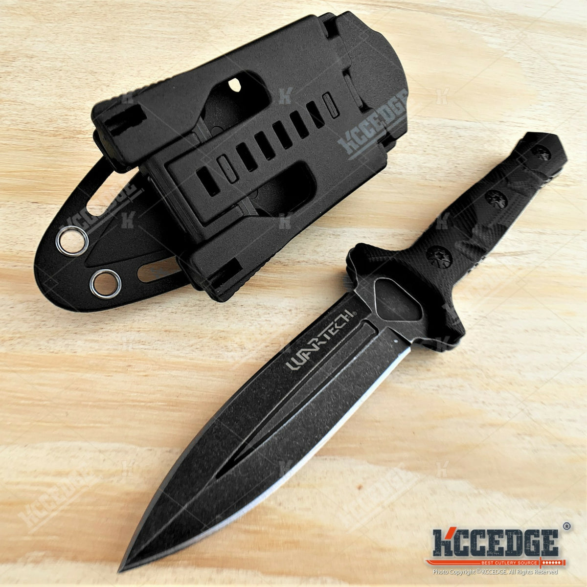 8-Inch Tactical Fixed Blade Knife with G10 Handle and Molle Kydex Sheath