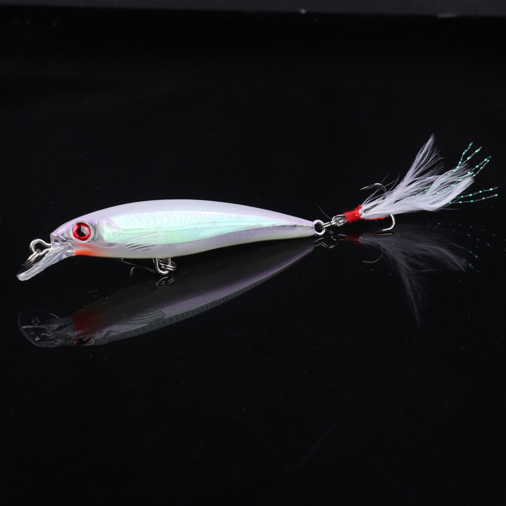 10 Pcs Artificial Fishing Lures Crankbaits Minnow Baits Tackle Set