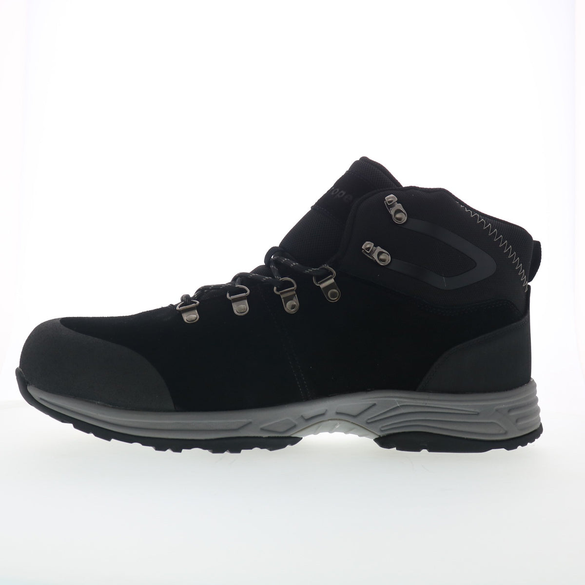 Men's Hiking Boots Black Suede Lace Up Outdoor Footwear