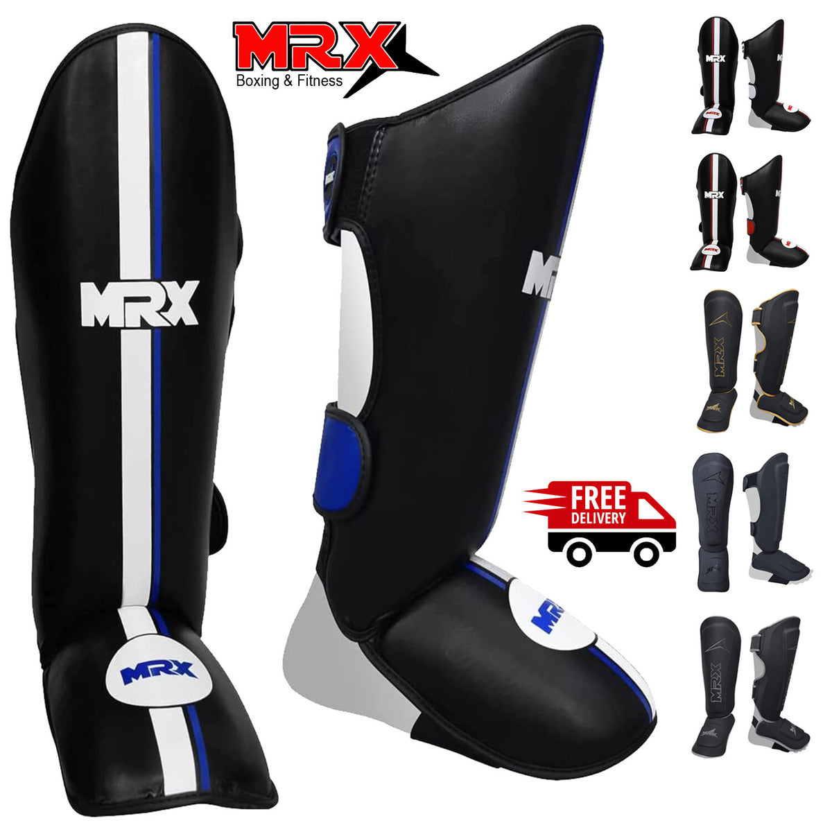 MMA Shin Guards with Extra Padding and Adjustable Straps for Boxing, Muay Thai, Kickboxing