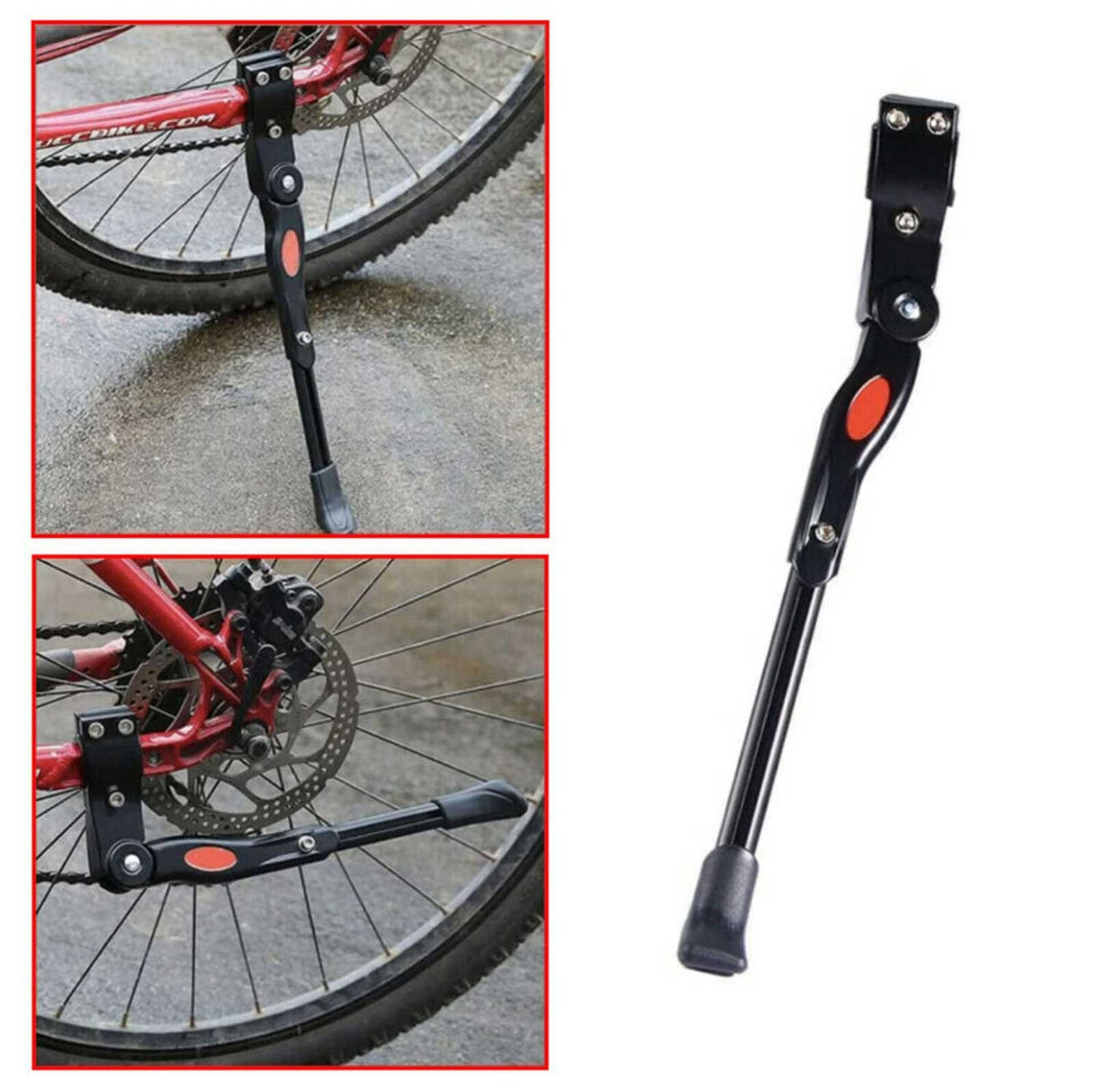 Universal Bike Kick Stand for 24-27 Inch Mountain and Road Bicycles - Aluminum Alloy